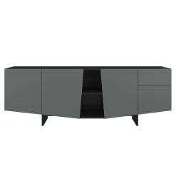 Nowoczesna szara komoda z szufladami WING / szer. 200 cm