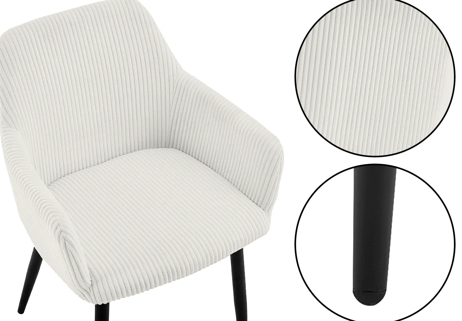 Nowoczesne stylowe krzesło kuchnia jadalnia salon KT206 Lotta sztruks beż