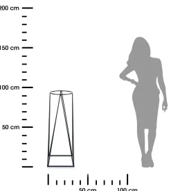 Nowoczesny kwietnik stojący 96 cm metal LOFT