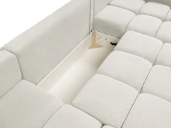 Nowoczesny Narożnik U SOHI z funkcją spania, Curio 02 - ecru