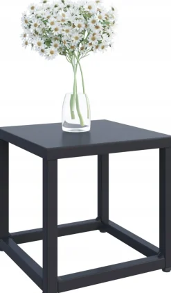 Nowoczesny Stojak Na Kwiaty 20x20x17 Loft Salon Czarny