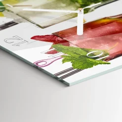 Nowoczesny zegar 30x30 Koktajle design na ścianę