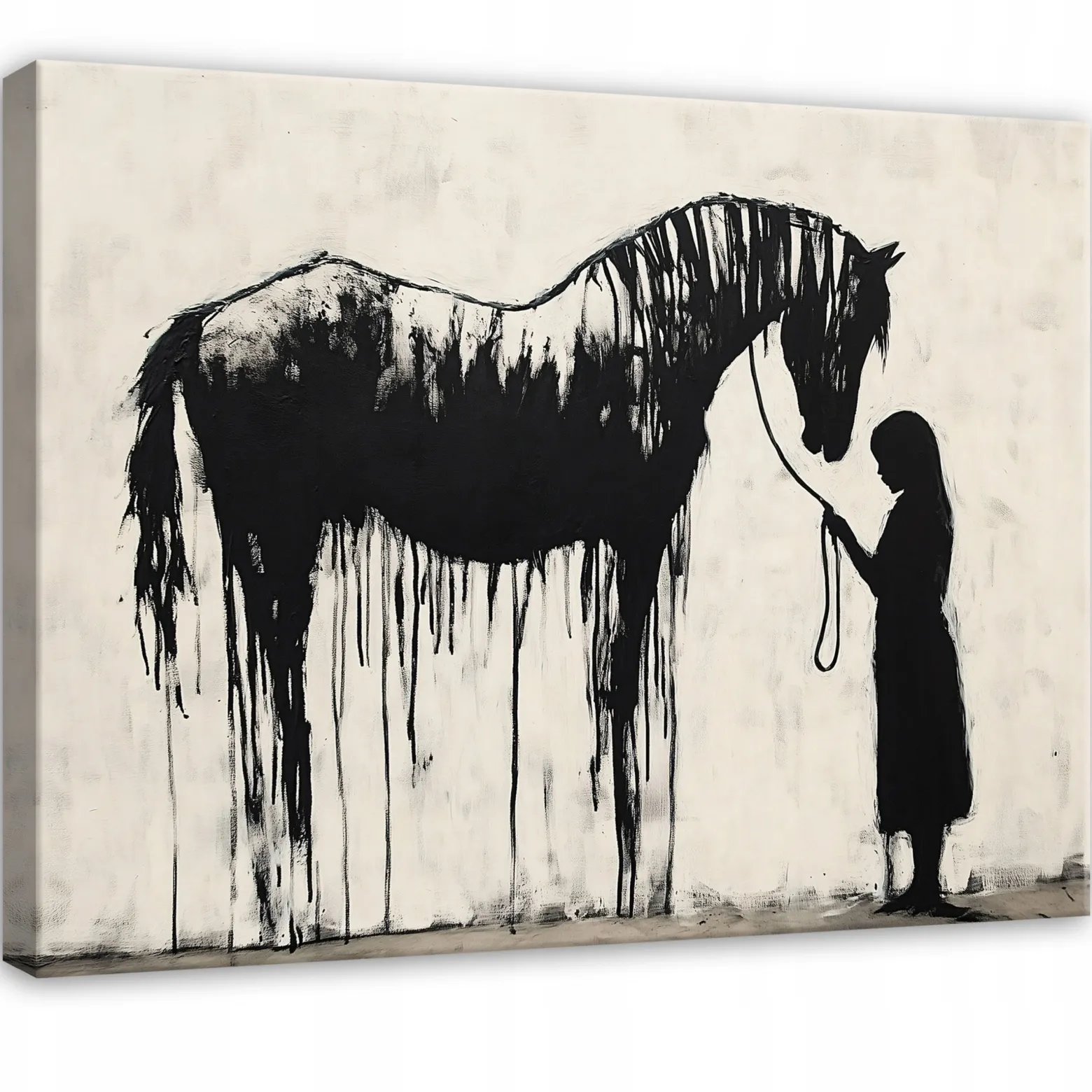 Obraz Abstrakcja Banksy Dekoracyjny Do Sypialni Salonu Na Płótnie 60X40