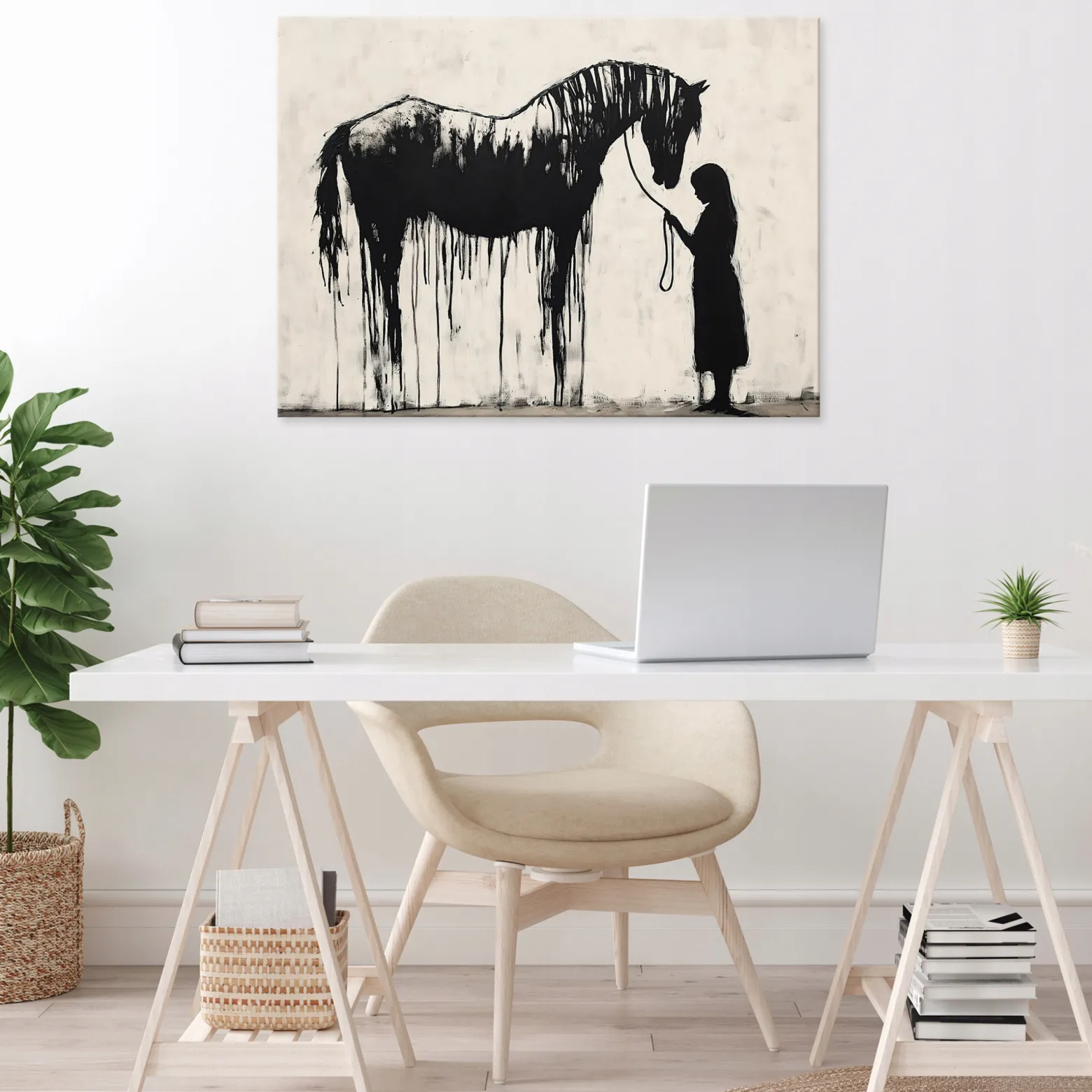 Obraz Abstrakcja Banksy Dekoracyjny Do Sypialni Salonu Na Płótnie 60X40