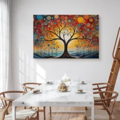 Obraz Abstrakcyjne Drzewo W Stylu Boho 30x20cm