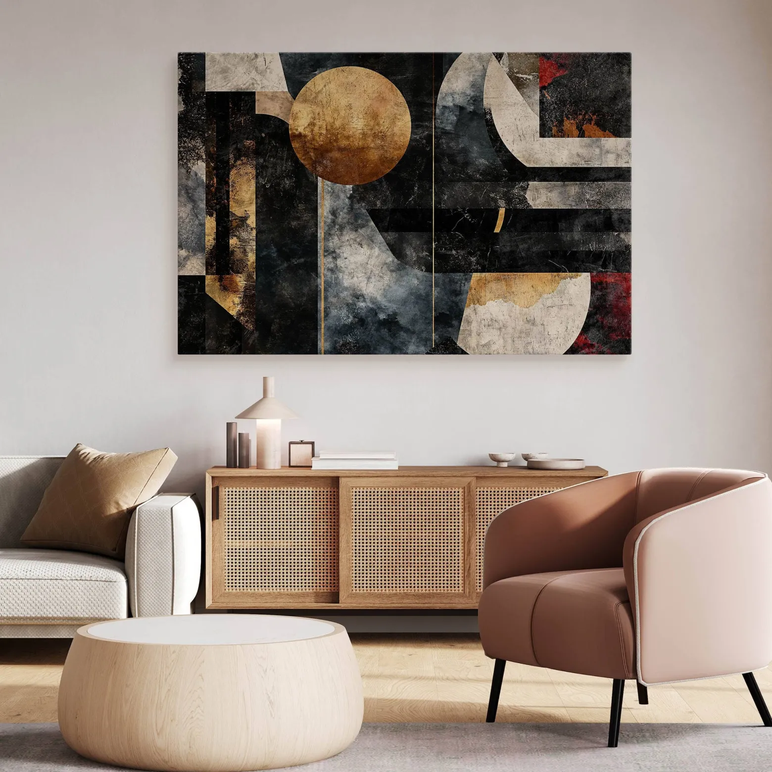 Obraz Abstrakcyjne Kształty Geometryczne 30x20cm