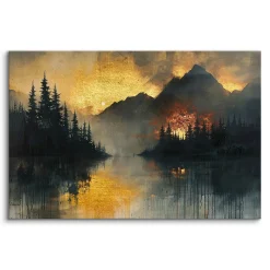 Obraz Abstrakcyjny Zachód Słońca 30x20cm