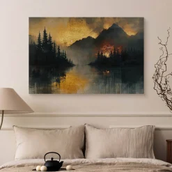 Obraz Abstrakcyjny Zachód Słońca 30x20cm