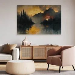 Obraz Abstrakcyjny Zachód Słońca 30x20cm