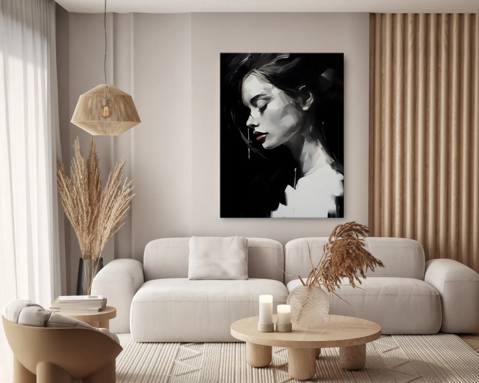 Obraz Canvas Czarno-Biały Portret Kobiety 20x30cm