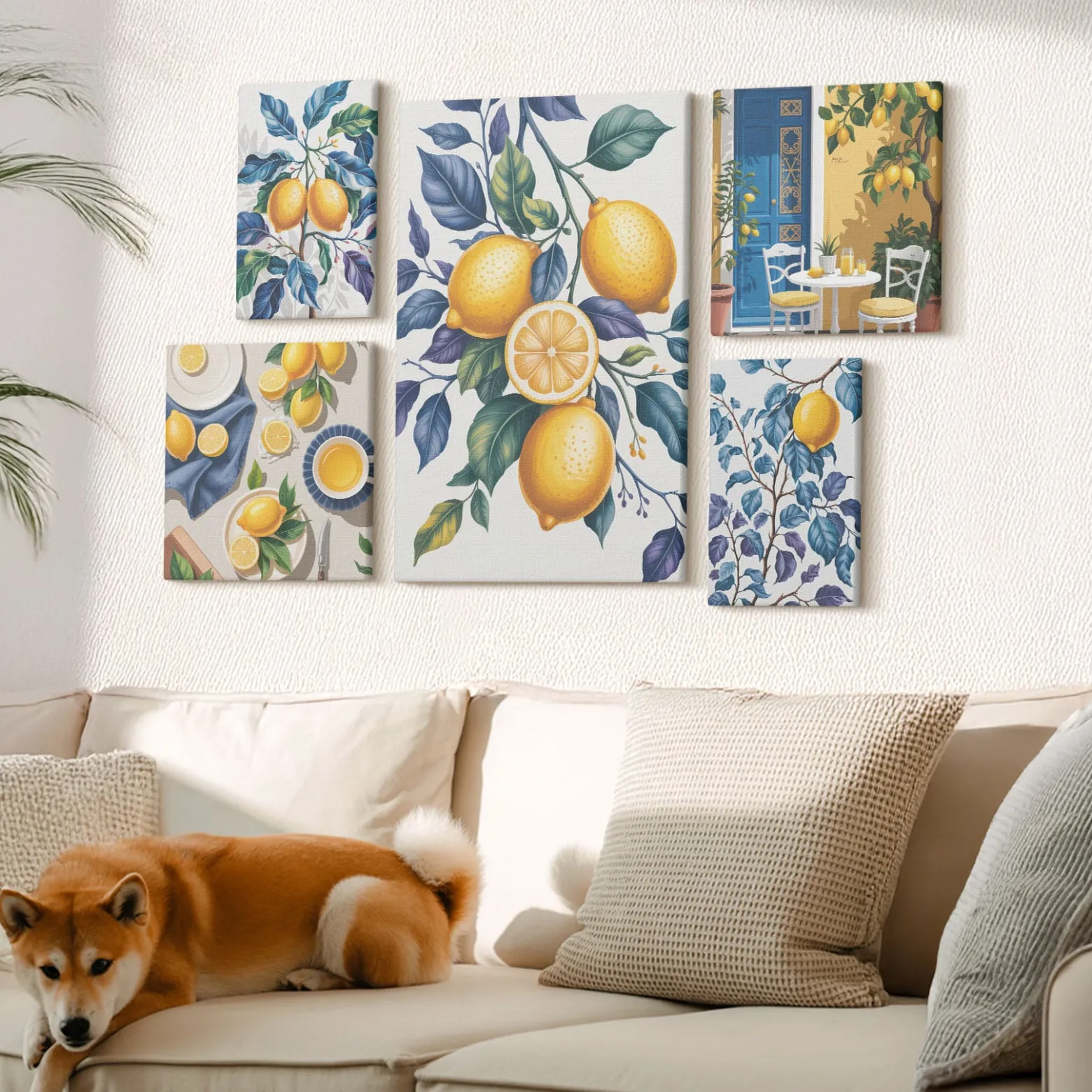 Obraz canvas 5 części Cytrusowe inspiracje|20x30, 30x30, 40x60|Wallfluent
