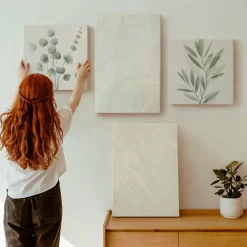 Obraz canvas 4 częściowy Marmur pastel gałązki |40x40, 40x60| Wallfluent