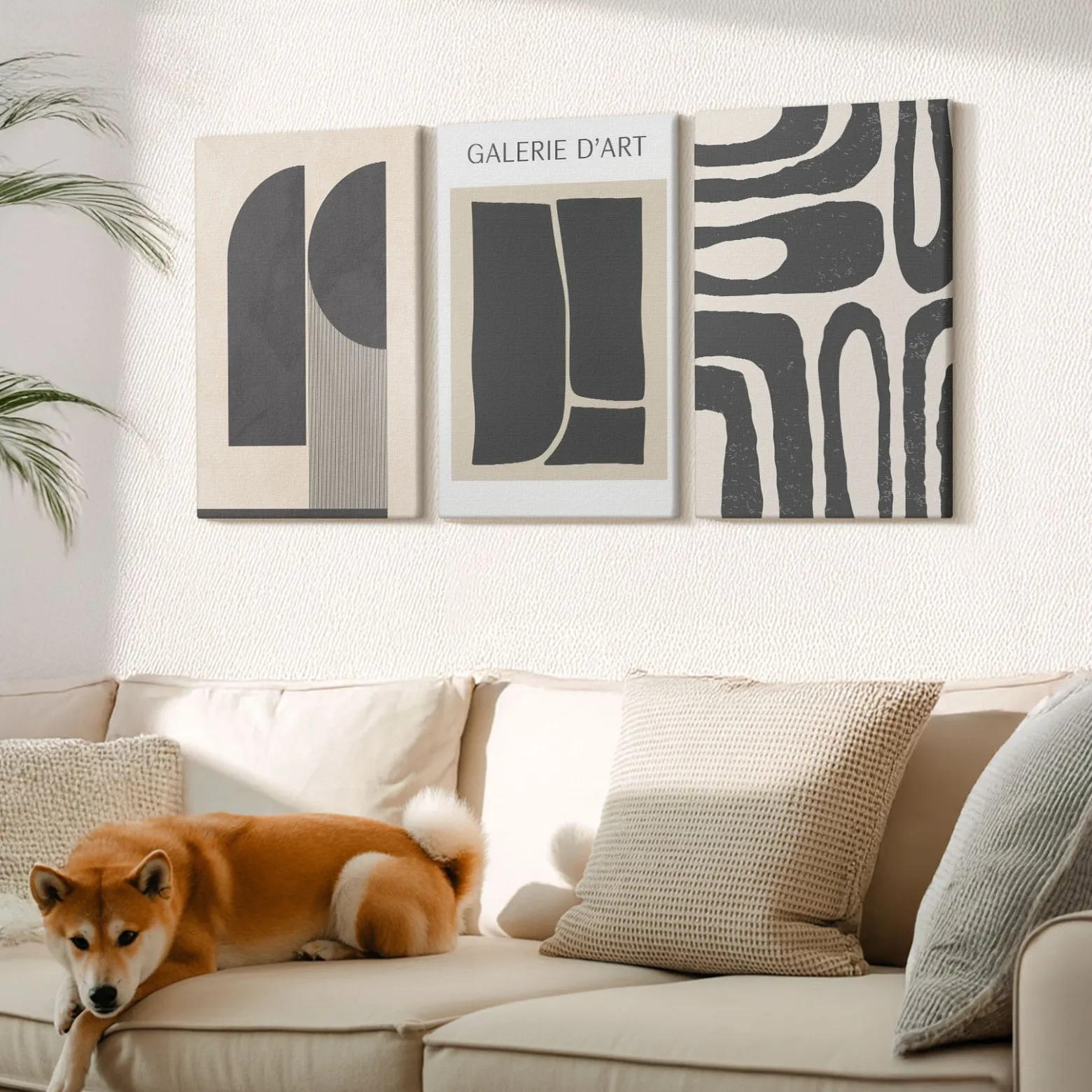 Obraz canvas 3 częściowy Minimalistyczne formy | 3x40x60 | Wallfluent