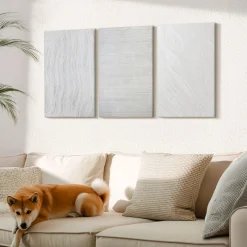 Obraz canvas 3 częściowy Piaskowe wzory | 3x40x60 | Wallfluent