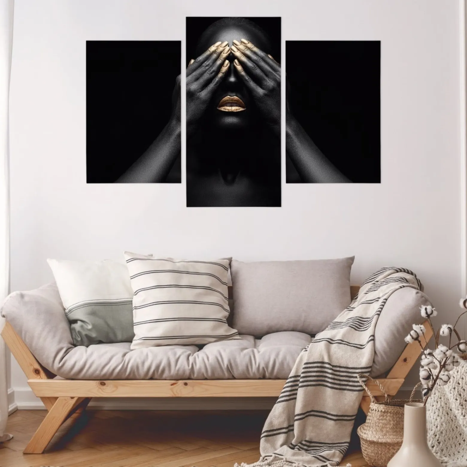 Obraz 3 Częściowy ABSTRAKCYJNY Portret Kobiety 3D 60x40cm