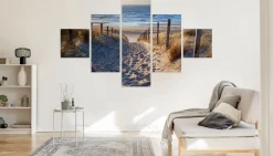 Obraz 5-Częściowy MORZE Wydmy Piasek Efekt 3D 150x90cm