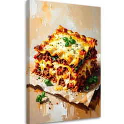 Obraz do kuchni baru jadalni, Lasagne Jedzenie 20x30
