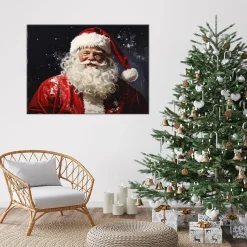 Obraz do salonu kuchni biura, Święty mikołaj 30x20