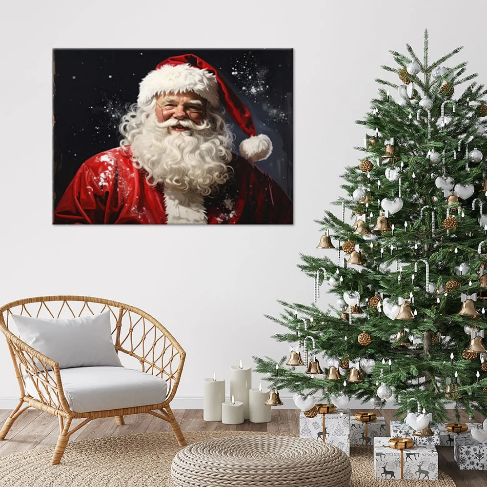 Obraz do salonu kuchni biura, Święty mikołaj 30x20