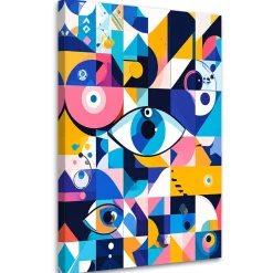 Obraz do salonu sypialni, Abstrakcja geometryczna oko Bauhaus 20x30