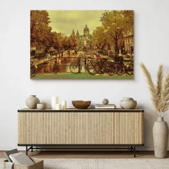 Obraz Krajobraz Amsterdamu Vintage 30x20cm