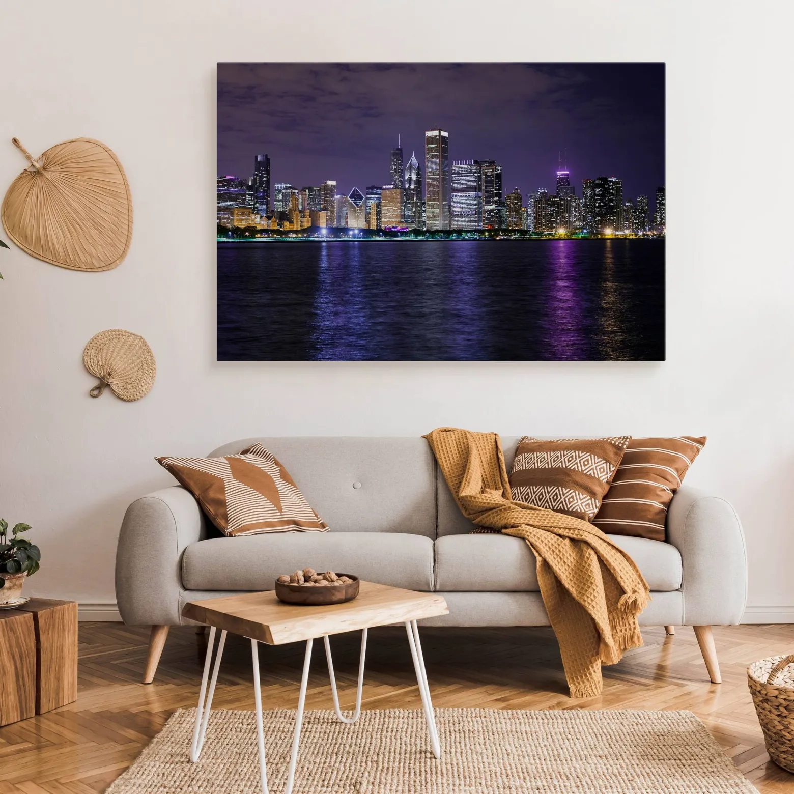 Obraz Nocna Panorama Chicago 30x20cm