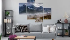 Obraz Tetraptyk TATRY we Mgle Krajobraz 3D 80x50cm