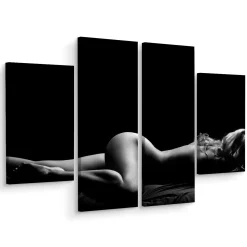 Obraz Tetraptyk Zmysłowa POZA Kobieta 3D 80x60cm