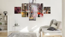 Obraz Wieloczęściowy Malowane Paryskie Uliczki 150x90cm