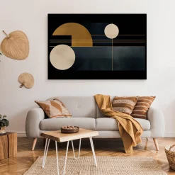 Obraz Złote Kształty Geometryczne 30x20cm