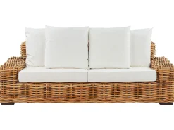 Ogrodowa sofa rattanowa z poduszkami