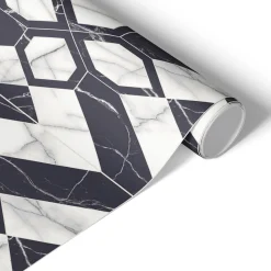 Okleina na meble Czarno-biała geometria 50x100 Folia samoprzylepna