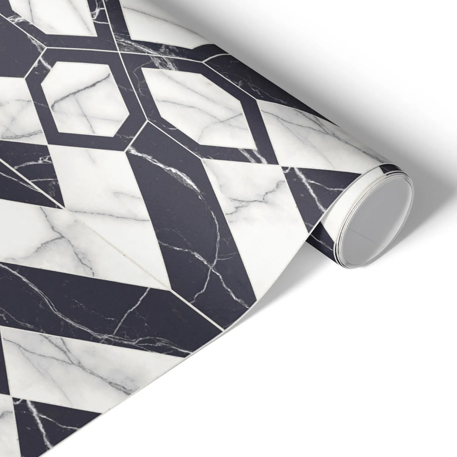 Okleina na meble Czarno-biała geometria 50x100 Folia samoprzylepna