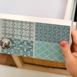 Okleina na meble Niebieskie kafle 50x100 Folia samoprzylepna DIY
