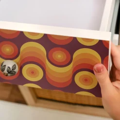 Okleina na meble Rytmiczne koła 50x100 Folia samoprzylepna Kuchnia