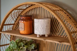 Okrągła półka ścienna Ina z drewna bambusowego, Ø 70 cm