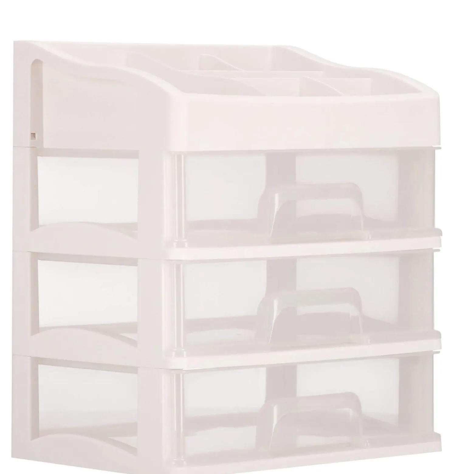 Organizer na kosmetyki 31x26,5x19,5 cm mleczny pojemnik na biżuterię