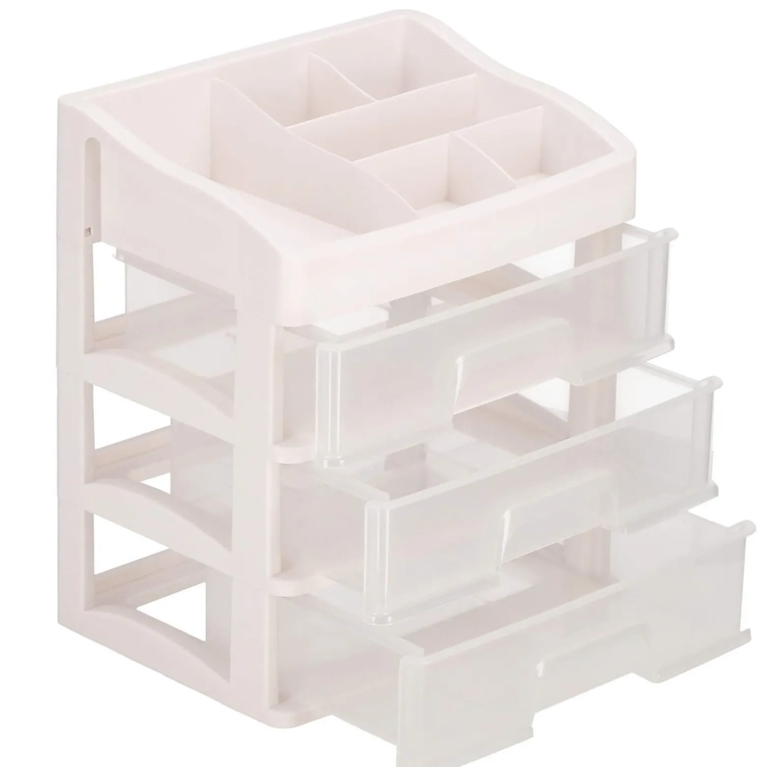 Organizer na kosmetyki 31x26,5x19,5 cm mleczny pojemnik na biżuterię