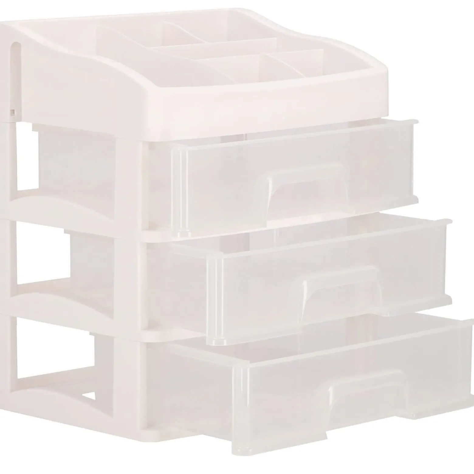 Organizer na kosmetyki 31x26,5x19,5 cm mleczny pojemnik na biżuterię