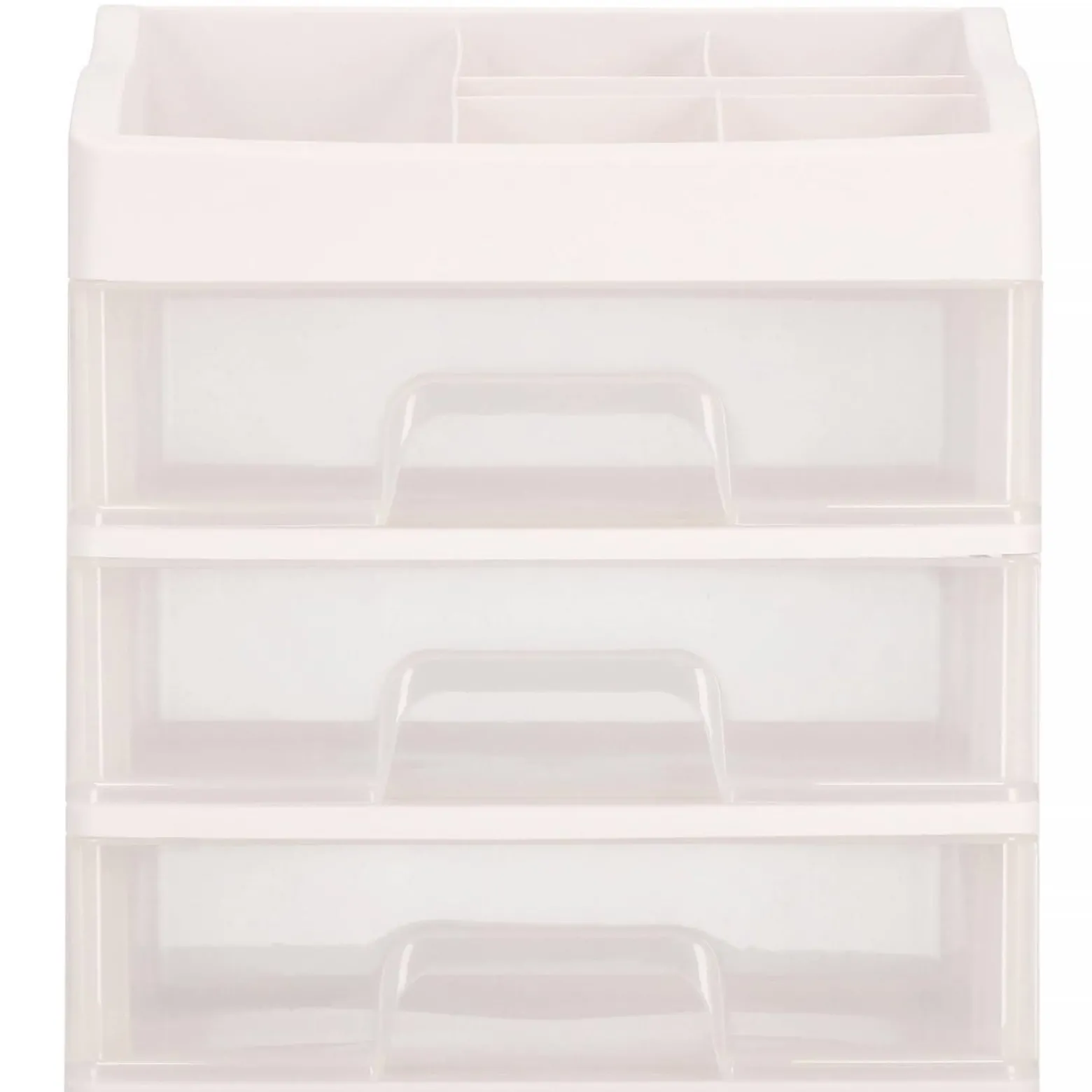 Organizer na kosmetyki 31x26,5x19,5 cm mleczny pojemnik na biżuterię