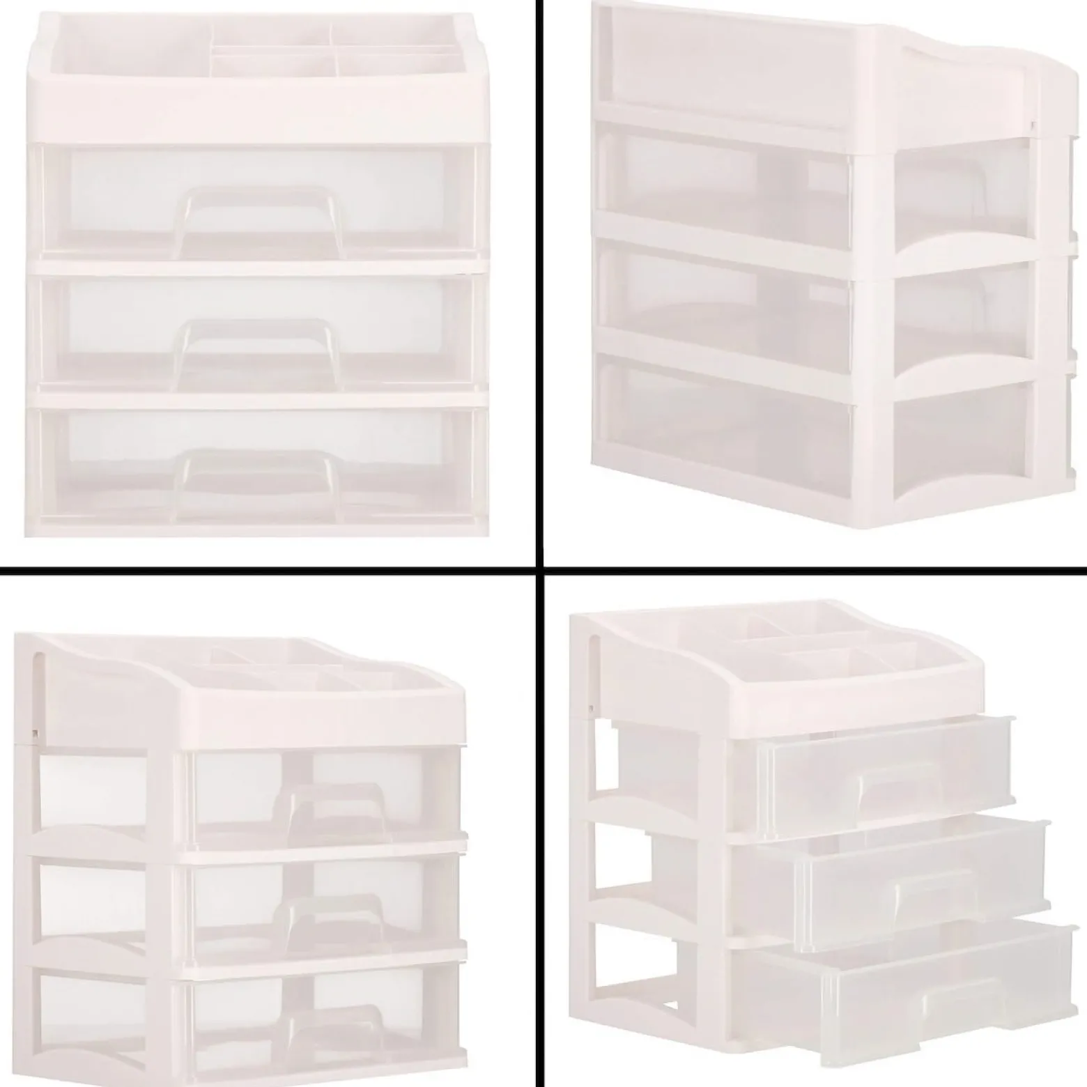 Organizer na kosmetyki 31x26,5x19,5 cm mleczny pojemnik na biżuterię