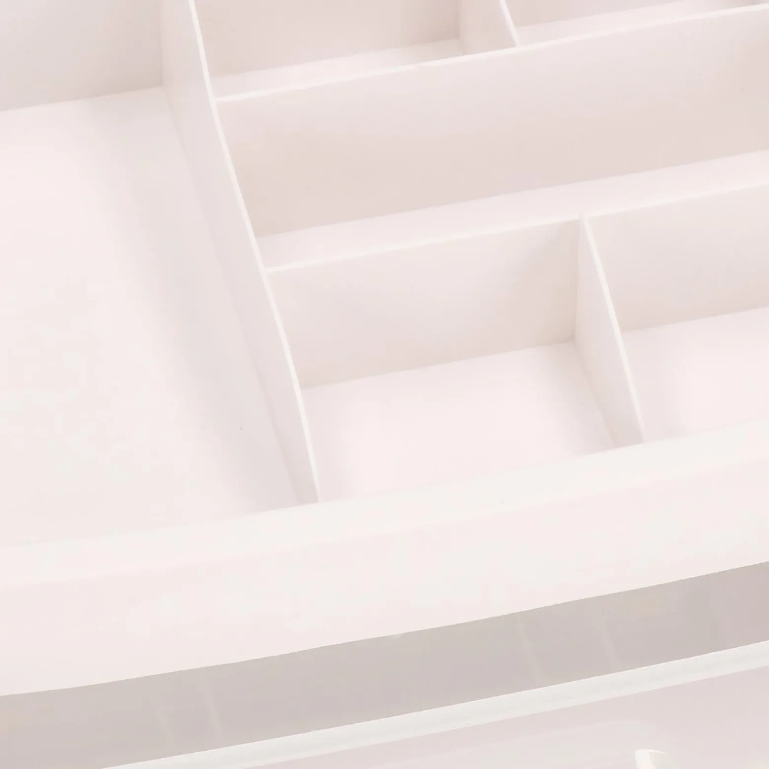 Organizer na kosmetyki 31x26,5x19,5 cm mleczny pojemnik na biżuterię