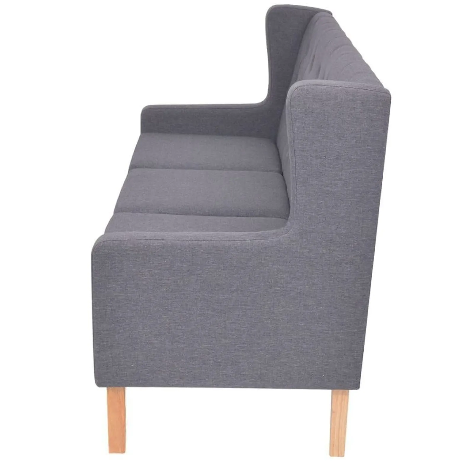 3-osobowa sofa tapicerowana tkaniną, szara
