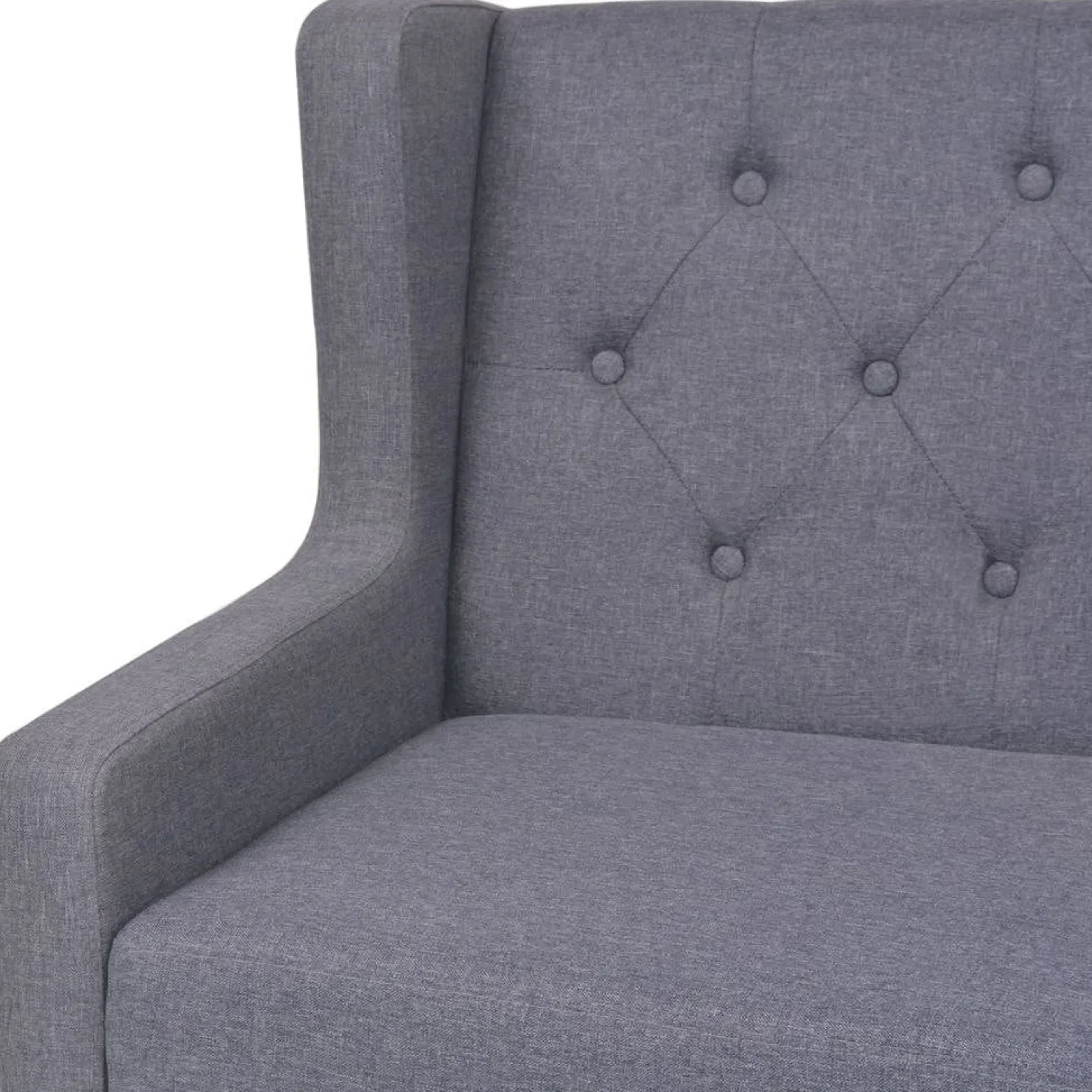 3-osobowa sofa tapicerowana tkaniną, szara