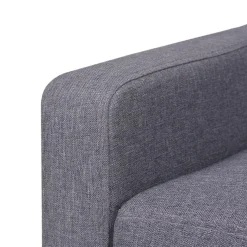 3-osobowa sofa tapicerowana tkaniną, szara