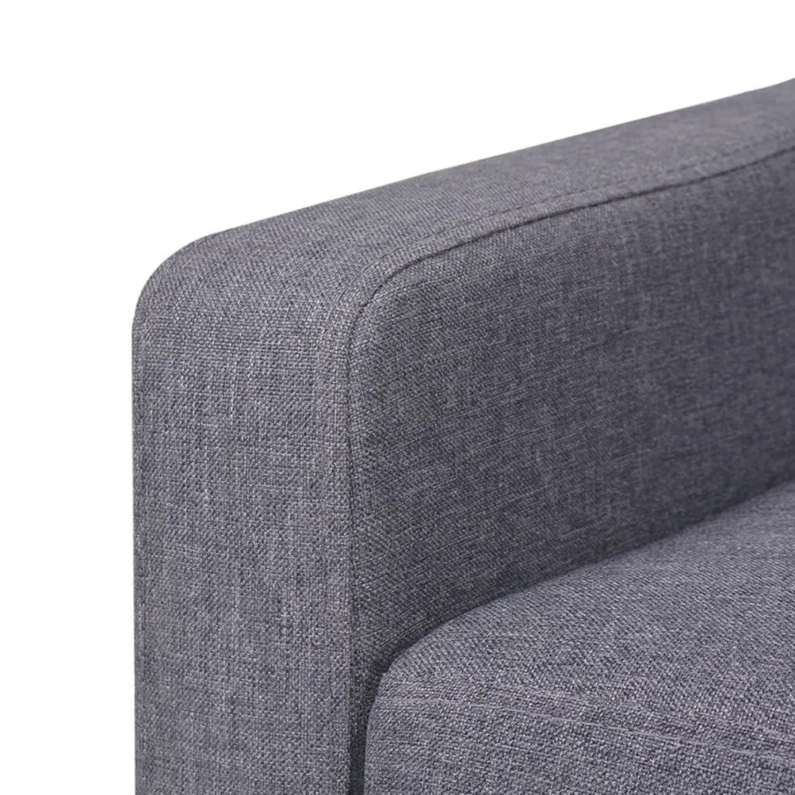 3-osobowa sofa tapicerowana tkaniną, szara