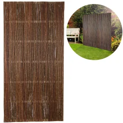 Panel ogrodowy wierzbowy 180x90 cm Brązowy Osłona Tarasowa Dekoracja