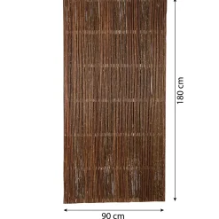 Panel ogrodowy wierzbowy 180x90 cm Brązowy Osłona Tarasowa Dekoracja