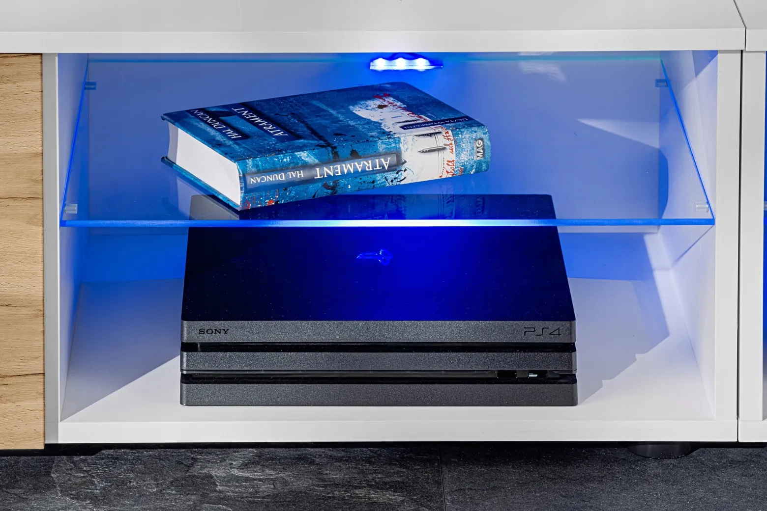 Pan Igiełka - Zestaw Mebli Komplet - Meblościanka RTV z Witrynami LED RGB