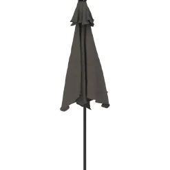 Parasol Ogrodowy Antracytowy Składany Na Słupku z Oświetleniem 225x225x212